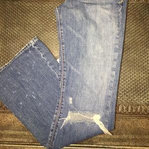 Abercrombie and Fitch Distressed Jeans with Paint